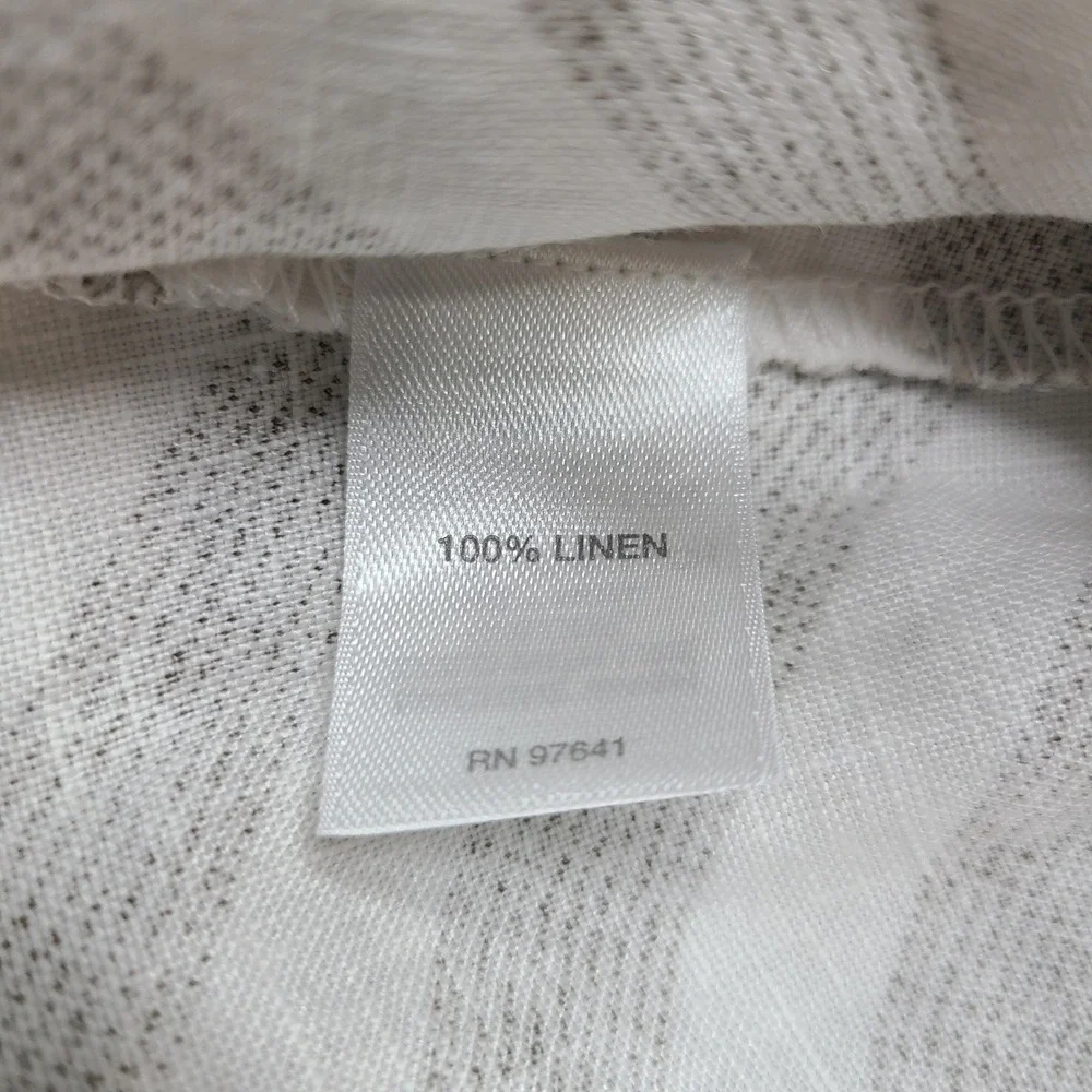 J. Jill Love Linen Chevron Stripe Maxi Dress Beechwood White XS Beach Party - Picture 6 of 8